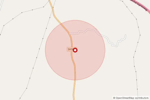 Map showing approximate area covered by Pincode 233222 — Gangauli So, Ghazipur