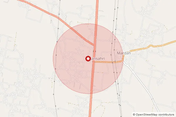Map showing approximate area covered by Pincode 233226 — Mardah So, Ghazipur