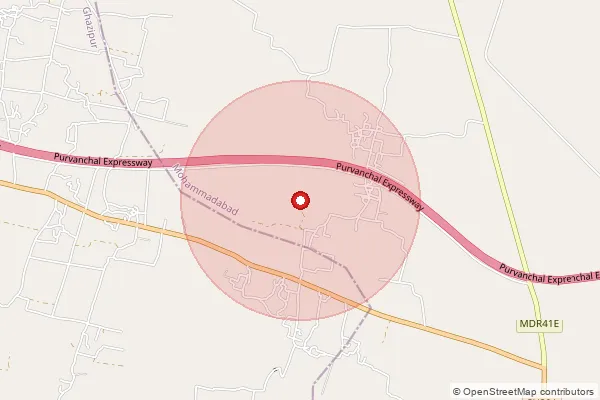 Map showing approximate area covered by Pincode 233230 — Kasimabad So, Ghazipur