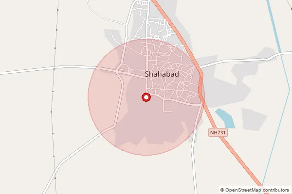 Map showing approximate area covered by Pincode 241124 — Anjhi R S Bo, Hardoi