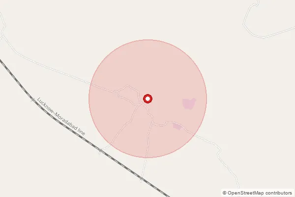 Map showing approximate area covered by Pincode 241126 — Barwa Sarsand Bo, Hardoi