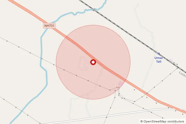 Map showing approximate area covered by Pincode 241127 — Sandila I Estate So, Hardoi