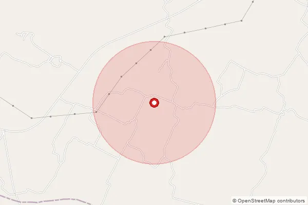 Map showing approximate area covered by Pincode 241202 — Bhatpur Bo, Hardoi