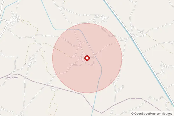 Map showing approximate area covered by Pincode 241301 — Noorpur  Hathaura Bo, Hardoi