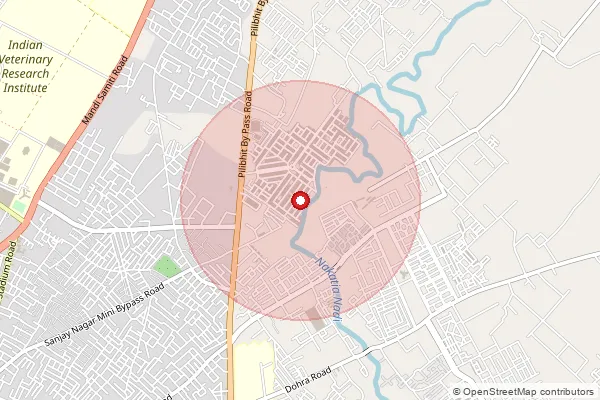 Map showing approximate area covered by Pincode 243006 — Mahanagar So, Bareilly