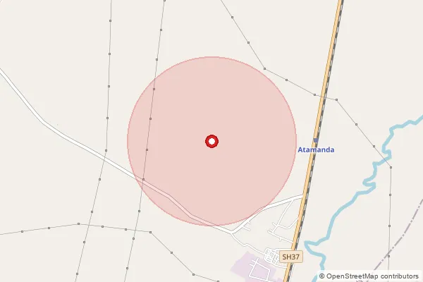 Map showing approximate area covered by Pincode 243126 — Dohriya Bo, Bareilly