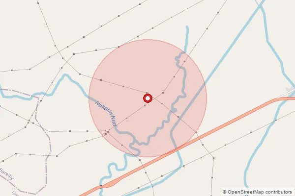 Map showing approximate area covered by Pincode 243203 — Mundia Jagir Bo, Bareilly