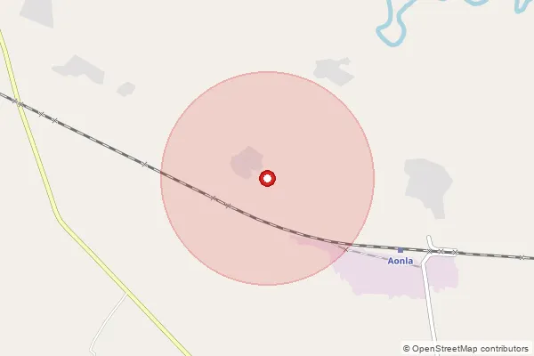 Map showing approximate area covered by Pincode 243301 — Digoi Bo, Bareilly