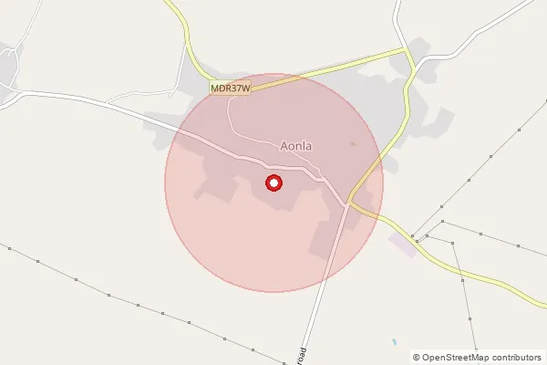 Map showing approximate area covered by Pincode 243302 — Gaini Bo, Bareilly