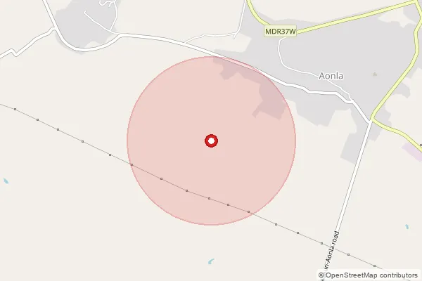 Map showing approximate area covered by Pincode 243501 — Aundh Bo, Bareilly