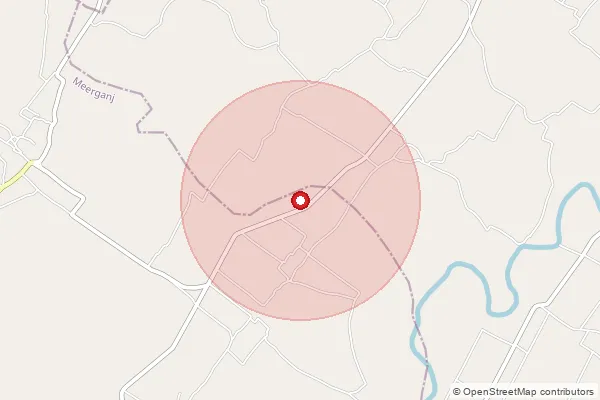 Map showing approximate area covered by Pincode 243505 — Balli Bo, Bareilly