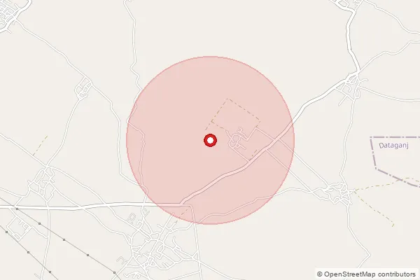 Map showing approximate area covered by Pincode 243631 — Abhigaon Bo, Budaun