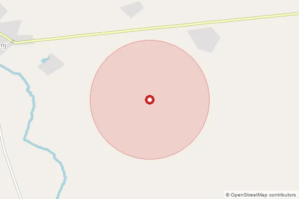 Map showing approximate area covered by Pincode 243635 — Ghilaur Bo, Budaun