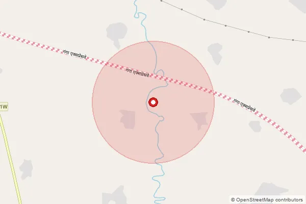 Map showing approximate area covered by Pincode 243720 — Hatsa Bo, Budaun