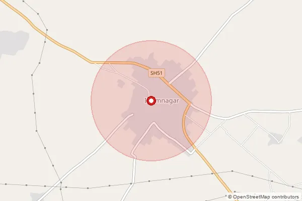 Map showing approximate area covered by Pincode 243723 — Beor Kasimabad Bo, Budaun