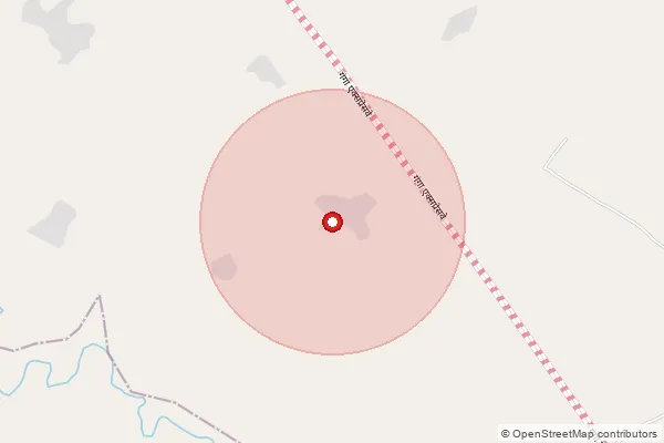 Map showing approximate area covered by Pincode 243725 — Katgaon Bo, Budaun