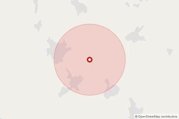 Map showing approximate area covered by Pincode 243751 — Dinaura Bo, Sambhal