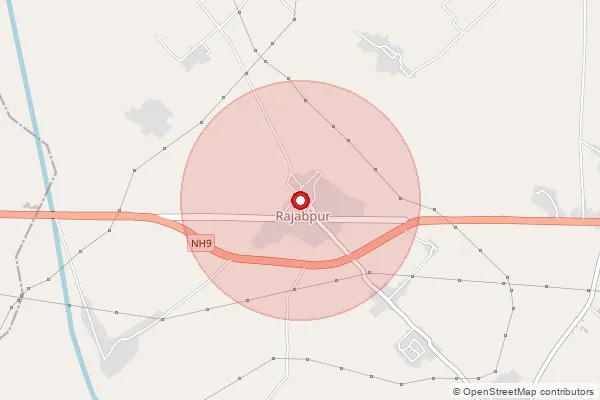 Map showing approximate area covered by Pincode 244223 — Bhartiya Gram So, Amroha