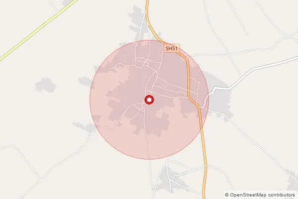 Map showing approximate area covered by Pincode 244303 — Amawati Qutubpur Bo, Sambhal