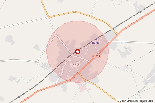 Map showing approximate area covered by Pincode 244410 — Alpur Maithra Bo, Sambhal