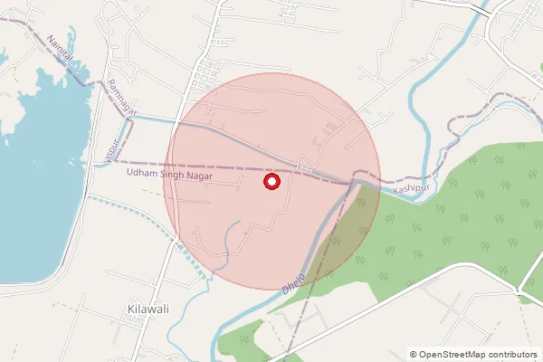 Map showing approximate area covered by Pincode 244716 — Rtc Hempur So, Udam Singh Nagar