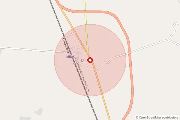 Map showing approximate area covered by Pincode 244928 — Kemri So Rampur, Rampur
