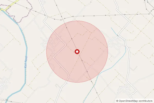 Map showing approximate area covered by Pincode 245201 — Bankhanda Bo, Hapur