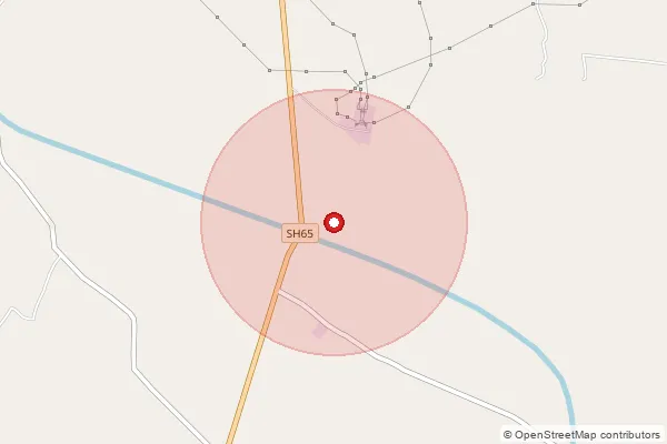 Map showing approximate area covered by Pincode 245205 — Garh Bridge Halt Bo, Hapur