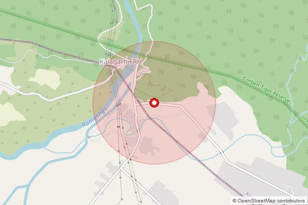 Map showing approximate area covered by Pincode 246142 — Kalagarh So, Pauri Garhwal