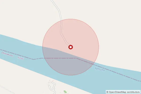 Map showing approximate area covered by Pincode 246148 — Dhandkur Bo, Pauri Garhwal