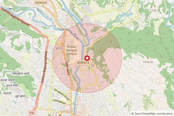 Map showing approximate area covered by Pincode 246169 — Kolakhal Bo, Pauri Garhwal