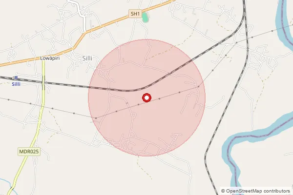 Map showing approximate area covered by Pincode 246421 — Dangwal Gaon Bo, Rudra Prayag