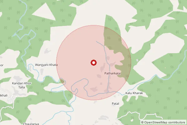Map showing approximate area covered by Pincode 246486 — Lambagar, Chamoli