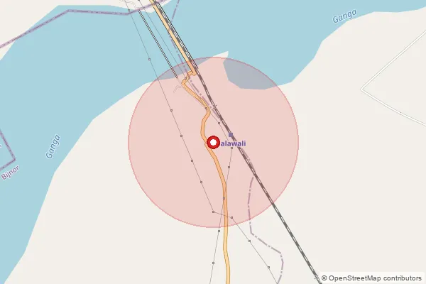 Map showing approximate area covered by Pincode 246723 — Khirni Barkatpur Bo, Bijnor