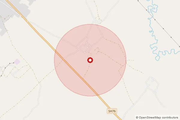 Map showing approximate area covered by Pincode 246727 — Bishanpur Bo, Bijnor