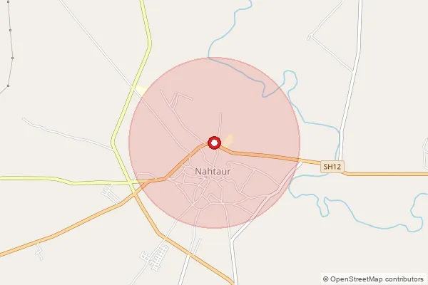 Map showing approximate area covered by Pincode 246733 — Akhera Bo, Bijnor