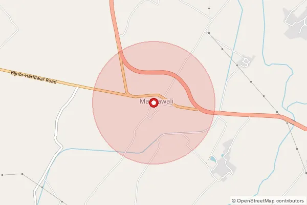 Map showing approximate area covered by Pincode 246749 — Bijauri Bo, Bijnor