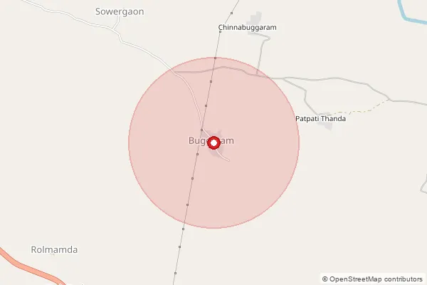 Map showing approximate area covered by Pincode 246762 — Bhagwanpur Bo, Bijnor