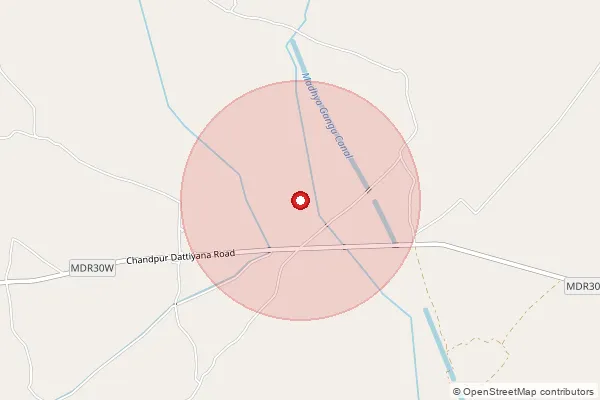 Map showing approximate area covered by Pincode 246763 — Jhakaki Bo, Bijnor