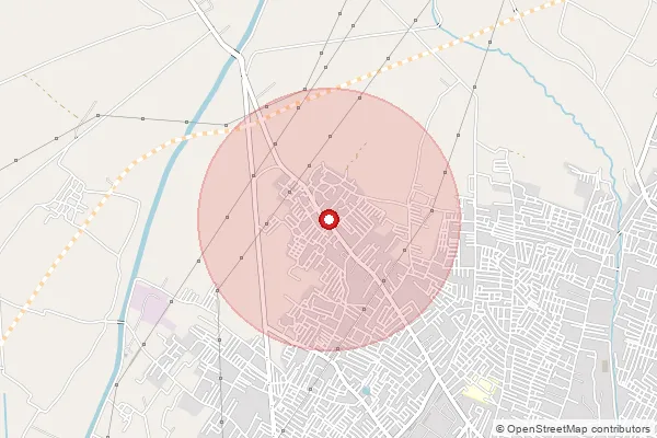 Map showing approximate area covered by Pincode 247001 — Saharanpur Ho, Saharanpur