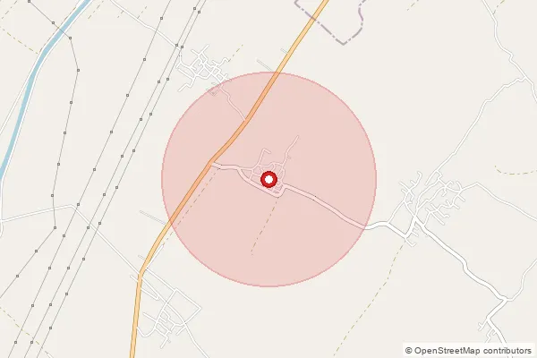 Map showing approximate area covered by Pincode 247120 — Punwarka Bo, Saharanpur