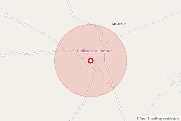 Map showing approximate area covered by Pincode 247231 — Budhakhera Bo, Saharanpur