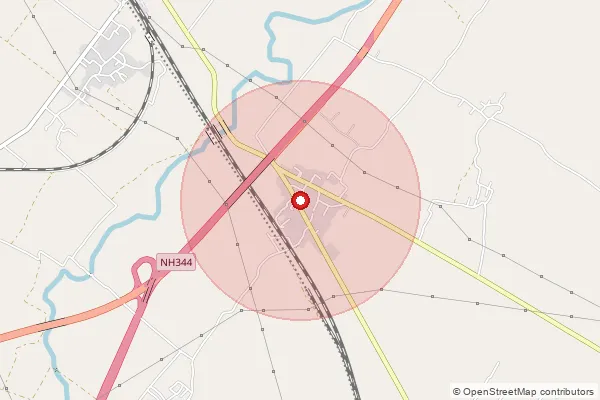 Map showing approximate area covered by Pincode 247551 — Bachiti Bo, Saharanpur