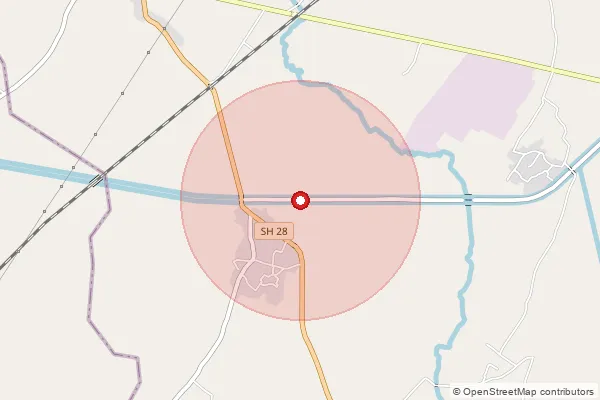 Map showing approximate area covered by Pincode 247665 — Jhabrera So, Haridwar