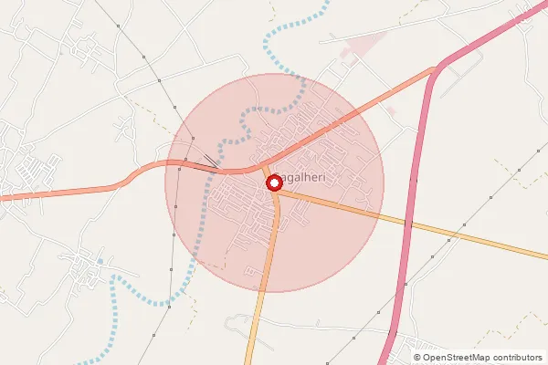 Map showing approximate area covered by Pincode 247669 — Harora Bo, Saharanpur