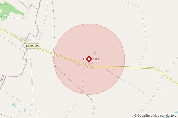 Map showing approximate area covered by Pincode 247775 — Jasala Bo, Shamli