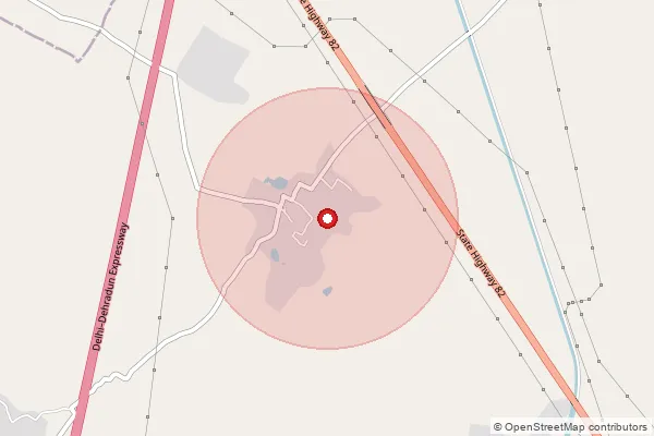 Map showing approximate area covered by Pincode 247776 — Balwa Bo, Shamli
