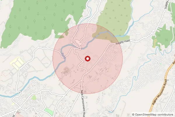 Map showing approximate area covered by Pincode 248003 — Dehradun Cantt Ho, Dehradun