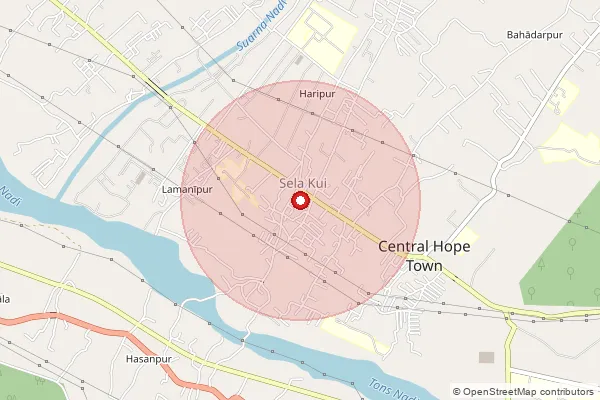 Map showing approximate area covered by Pincode 248011 — Selaqui So, Dehradun