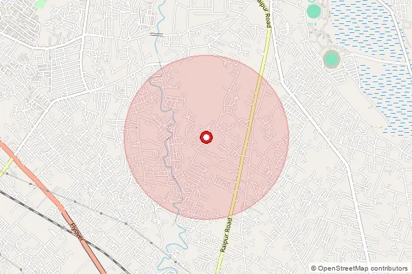 Map showing approximate area covered by Pincode 248014 — Shamshergarh Bo, Dehradun
